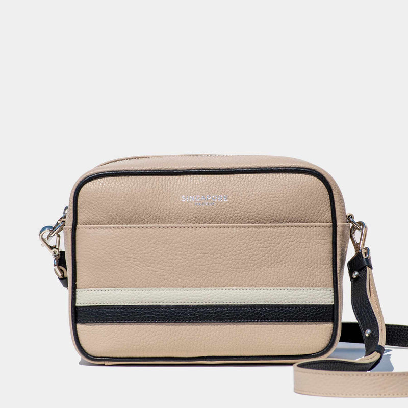 Grained Leather Malay Crossbody Bag