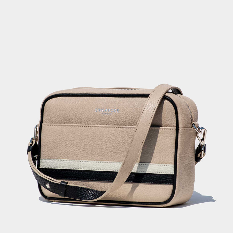 Grained Leather Malay Crossbody Bag