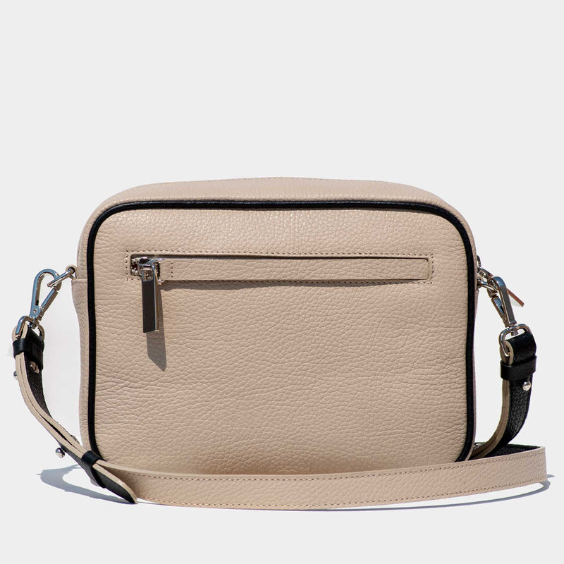 Grained Leather Malay Crossbody Bag