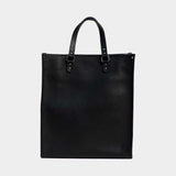 Grained Leather Multicolor Shopping Bag Grey Chek Jawa Tote