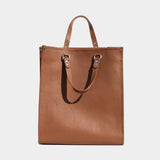 Grained Leather Multicolor Shopping Bag Chek Jawa ToteOrange
